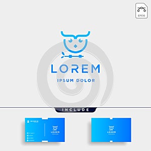 coding owl logo design vector bird coder symbol