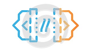 Coding Programming Brackets Icon, Software Development Logic, vector design Generative AI