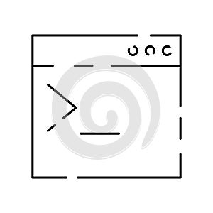 Coding and Programming line icon. Dev thin line Icon for development. Web or ui. Computer technology and data