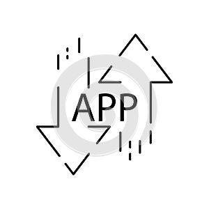 Coding and Programming line icon. Dev thin line Icon for development. Web or ui. Computer technology and data