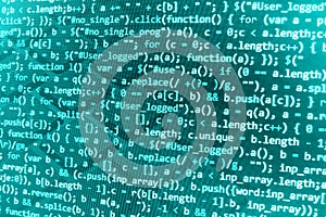 Coding programming source code screen.