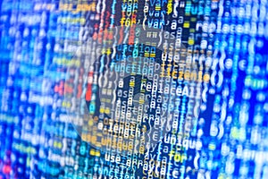 Coding programming source code screen.