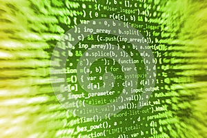 Coding programming source code screen.