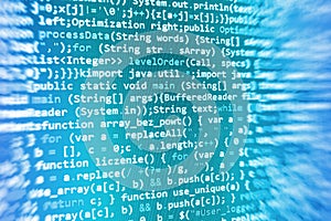 Coding programming source code screen.