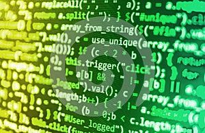 Coding programming source code screen.