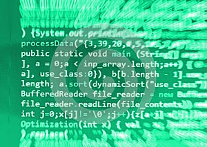 Coding programming source code screen.