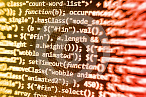 Coding programming source code screen.