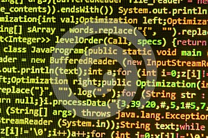 Coding programming source code screen.