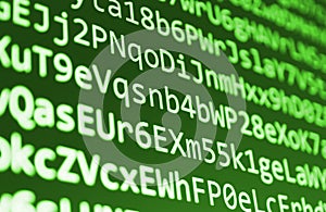 Coding programming source code screen. Colorful abstract data display. Software developer web program script.