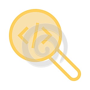 Coding search color line icon