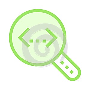 Coding search color line icon