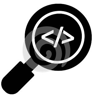 Coding search Isolated Vector Icon that can be easily modified or edit