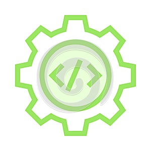 Coding setting color line icon
