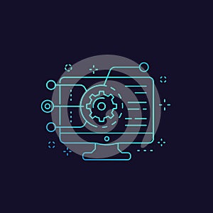 Coding, software development, app integration icon