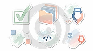 Coding stickers with transparent background