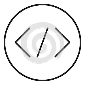 Coding stroke icon, logo illustration. Stroke high quality symbol.