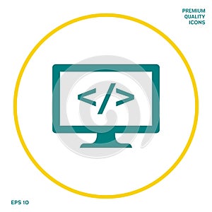 Coding symbol icon. Graphic elements for your design
