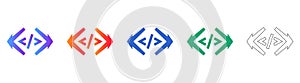 Coding Syntax and Programming Language Icons