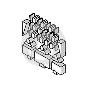 coding teamwork isometric icon vector illustration