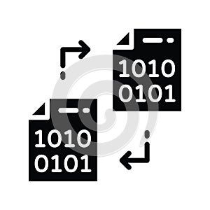 Coding Transfer vector solid Icon Design illustration. Cloud computing Symbol on White background EPS 10 File