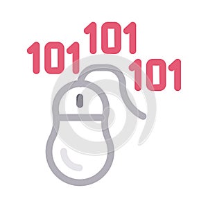 Coding vector color line icon