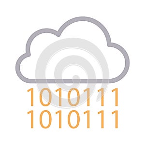 Coding vector color line  icon