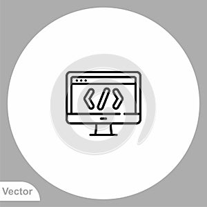 Coding vector icon sign symbol