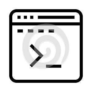 Coding vector line icon