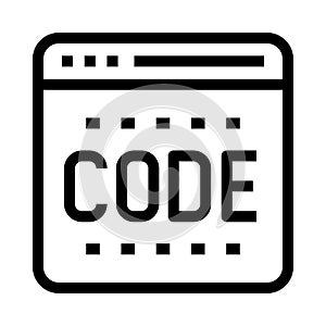Coding vector line icon