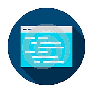 Coding Webpage Circle Icon