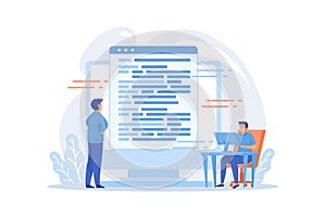 Coding and website development. Technical support. Programming engineering. Coder, web developer, computer software. Programmer