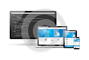 Coding websites to modern responsive electronic de