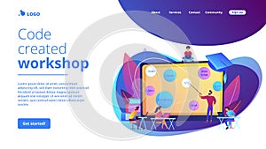 Coding workshop concept landing page