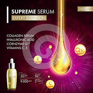 Coenzyme Q10 collagen serum essence drops photo