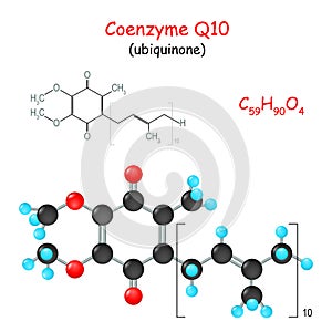 Coenzyme Q10. Chemical structural formula