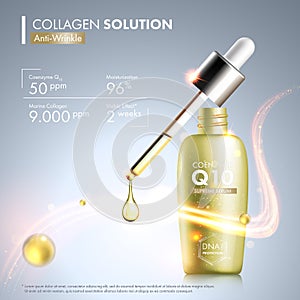 Coenzyme Q10 serum essence bottle