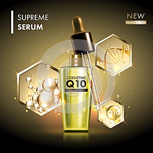 Coenzyme Q10 serum golden drops with dropper