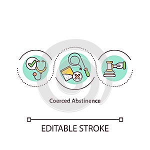 Coerced abstinence concept icon