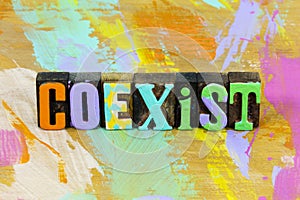 Coexist faith tolerance coexistance live together religious diversity