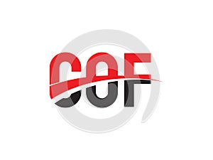 COF Letter Initial Logo Design Vector Illustration