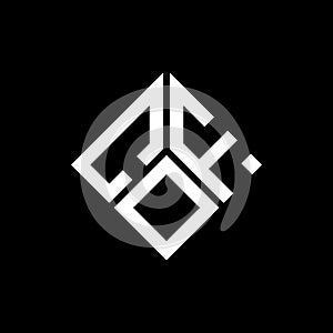 COF letter logo design on black background. COF creative initials letter logo concept. COF letter design