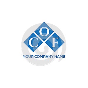 COF letter logo design on WHITE background. COF creative initials letter logo concept.