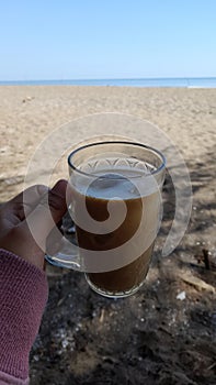 Cofee in beach