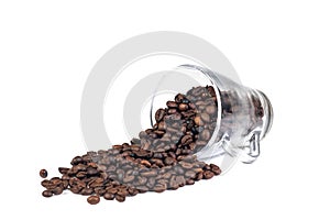 Cofee beans on white