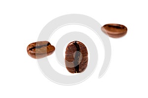 Cofee beans on a white background