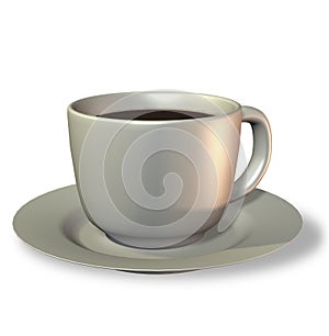 Cofee Cup Black Cofee  3D Render