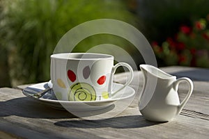 Cofee Cup On Wooden Table