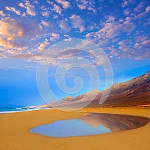 Cofete Fuerteventura beach at Canary Islands