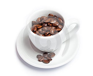 Coffe beans in cup