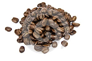 Coffe beans isolated on white